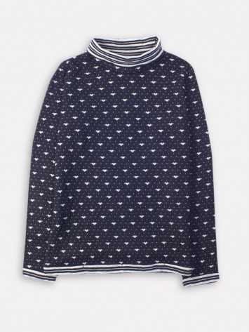 IDEXE szívecskemintás fekete garbó