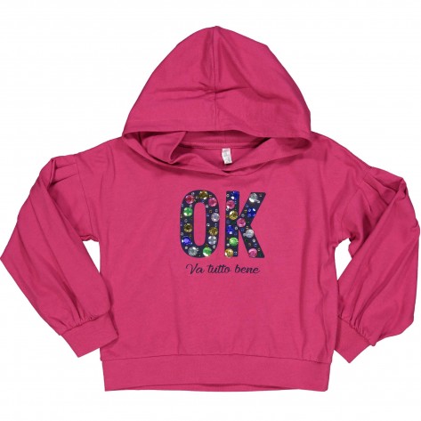 IDEXE strasszköves pink pulóver