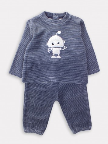 IDEXE robotmintás kék baba együttes