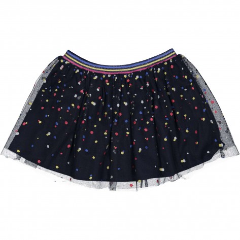 IDEXE pöttyös sötétkék tüllös szoknya