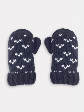 IDEXE mintás sötétkék kesztyű