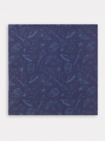 IDEXE mintás sötétkék körsál