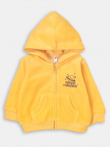 IDEXE mustársárga cipzáros babapulóver