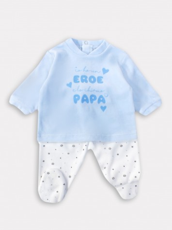 IDEXE mintás kék-fehér baba ruhaszett