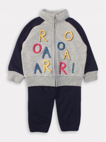 IDEXE kisfiú feliratos szürke-sötétkék ruhaszett