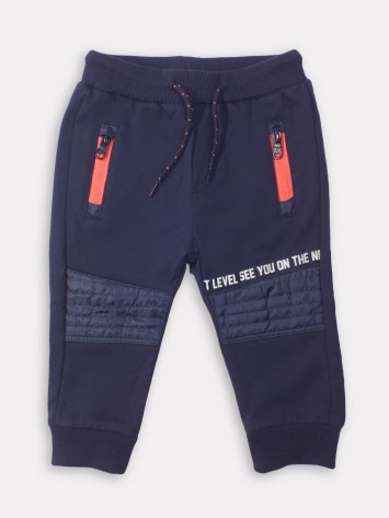 IDEXE kisfiú feliratos sötétkék melegítőnadrág