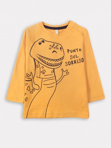 IDEXE kisfiú dínómintás narancssárga felső