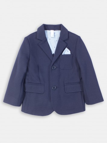 IDEXE kisfiú apró mintás sötétkék zakó