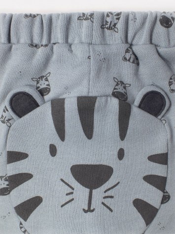 IDEXE állatmintás kék babanadrág