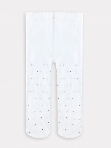 IDEXE csillámos pöttyös fehér harisnya