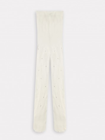 IDEXE strasszköves törtfehér harisnya