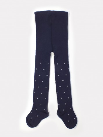 IDEXE pöttyös sötétkék harisnya