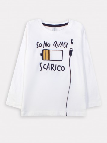 IDEXE feliratos fehér hosszú ujjú felső