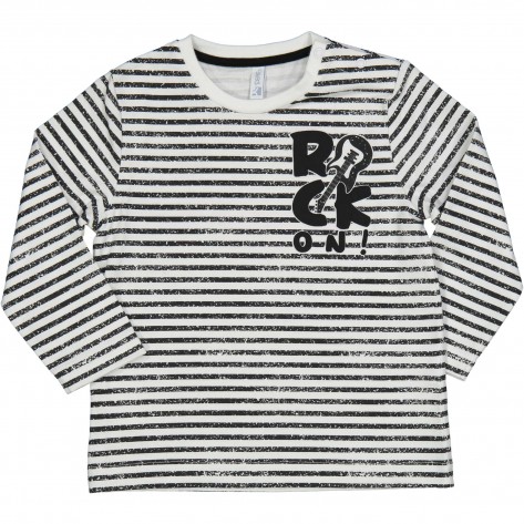 IDEXE feliratos fekete-fehér csíkos felső