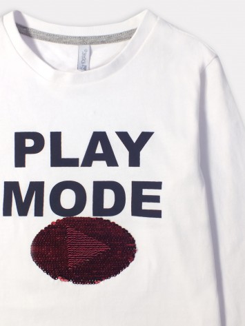 IDEXE simítható flitteres fehér felső