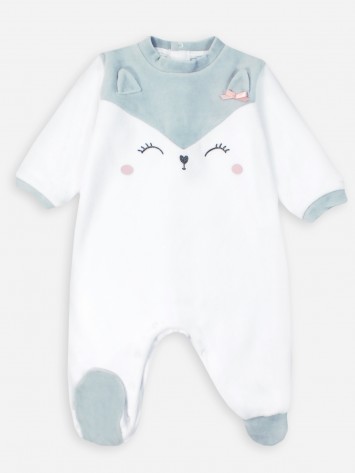 IDEXE cicamintás kék-fehér rugdalózó