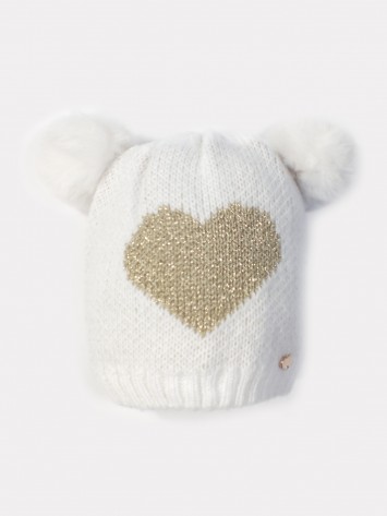 IDEXE kislány szívecskemintás macifüles sapka