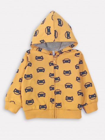 IDEXE autómintás mustársárga pulóver