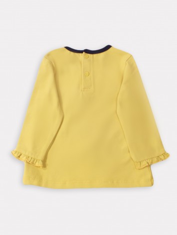 IDEXE pandamintás feliratos mustársárga felső