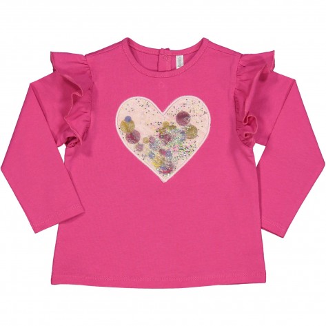 IDEXE szívecskemintás pink felső