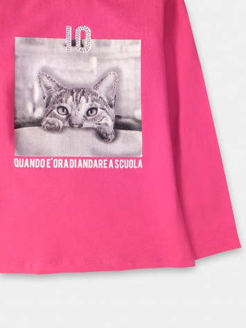 IDEXE cicamintás pink felső