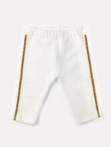 IDEXE törtfehér bordázott leggings