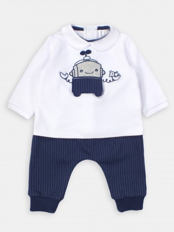 IDEXE kisfiú robotmintás sötétkék ruhaszett