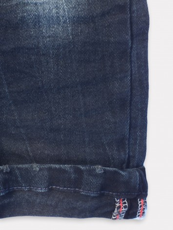 IDEXE sötétkék koptatott farmernadrág