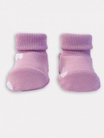 IDEXE szívecskemintás lila babazokni