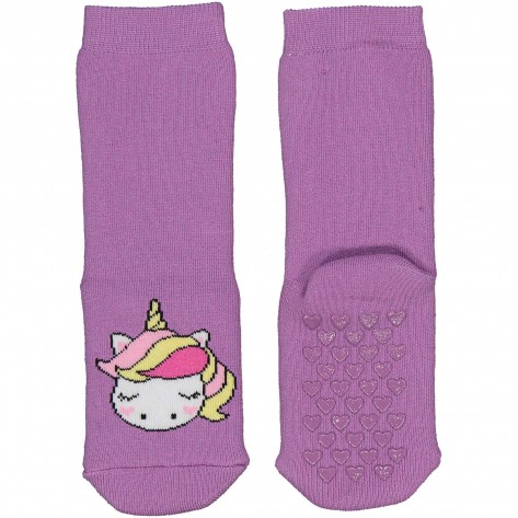 IDEXE unikornismintás lila vastag zokni