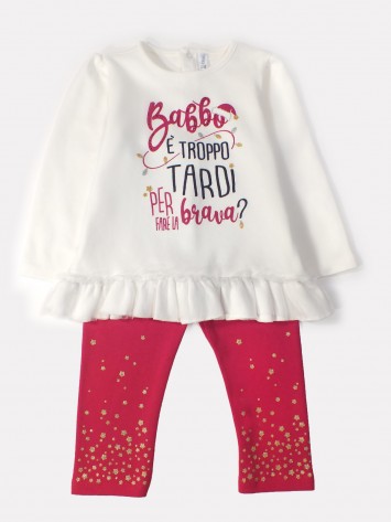 IDEXE kislány feliratos fehér-piros szett