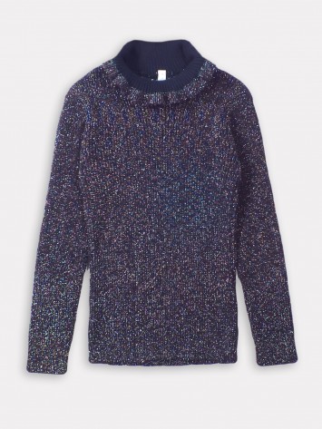 IDEXE kislány csillámos sötétkék garbó