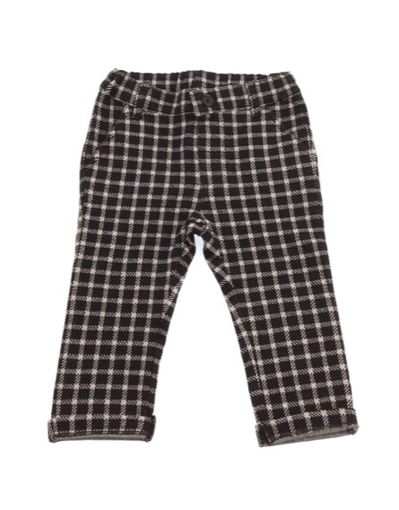 IDEXE kockás fekete nadrág