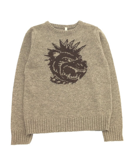 IDEXE fiú sárkánymintás szürke pulóver