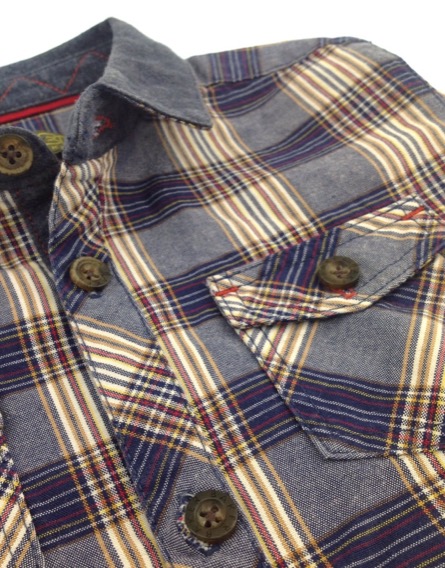 Színes kockás kisfiú ing