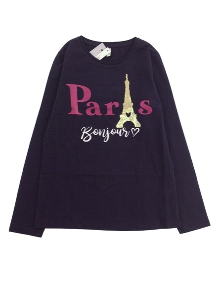 IDEXE lány simítható flitteres sötétkék felső