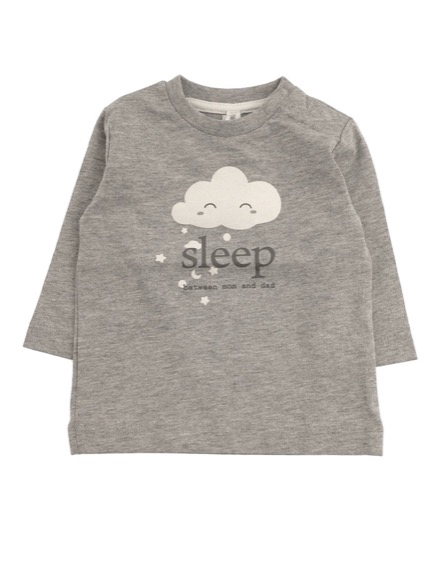 IDEXE felhőmintás szürke babafelső