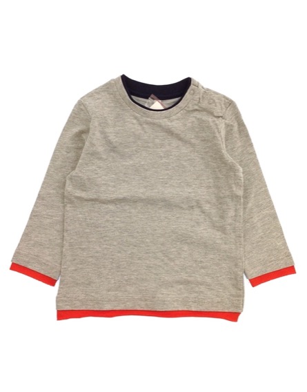 IDEXE kisfiú világosszürke hosszú ujjú felső