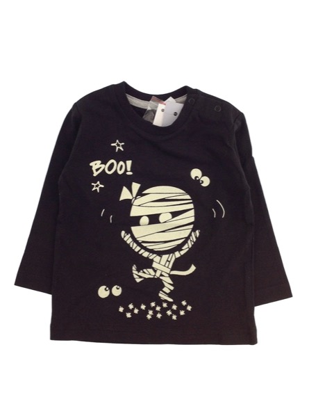 IDEXE szellemmintás fekete hosszú ujjú felső