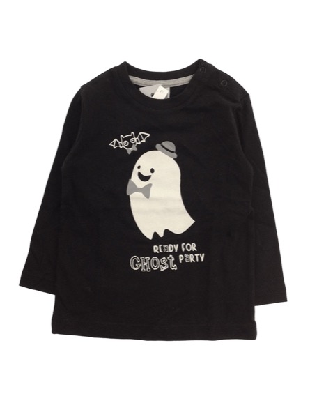 IDEXE szellem mintás fekete hosszú ujjú felső