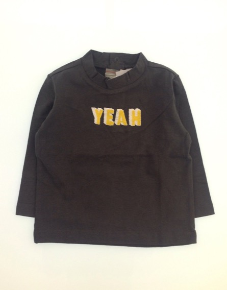 IDEXE feliratos sötétszürke hosszú ujjú felső