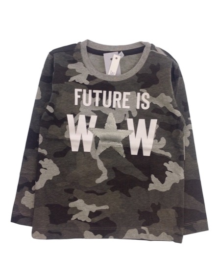 IDEXE flitteres terepmintás hosszú ujjú felső