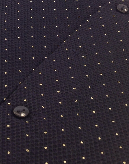 IDEXE csillámos sötétkék elegáns romper