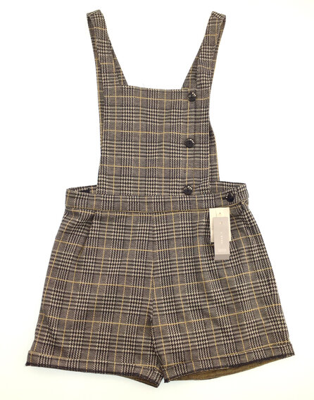 IDEXE lány tyúklábmintás szürke kantáros ruha