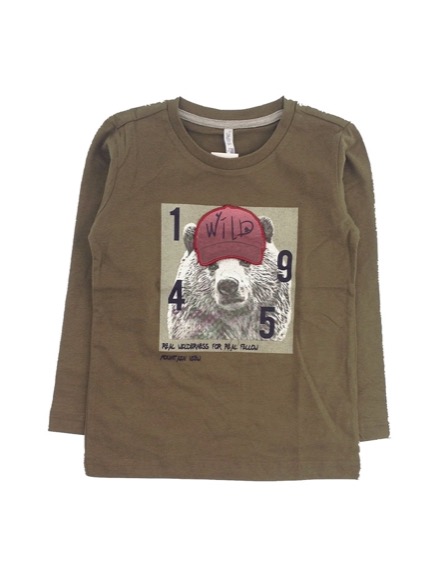 IDEXE medvemintás méregzöld felső