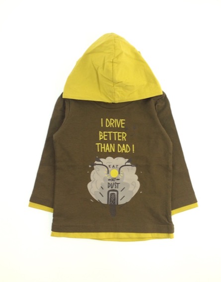 IDEXE motormintás sötétzöld kapucnis felső