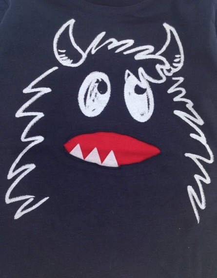 IDEXE szörnyecskemintás sötétkék felső