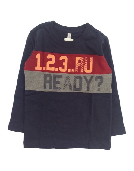 IDEXE fiú mintás sötétkék hosszú ujjú felső