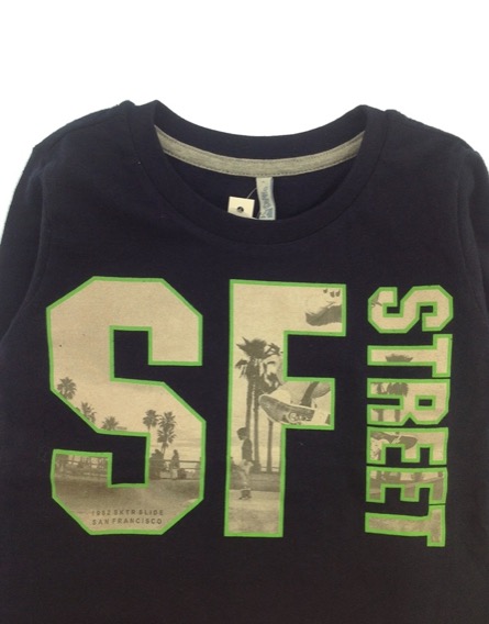 IDEXE feliratos sötétkék felső