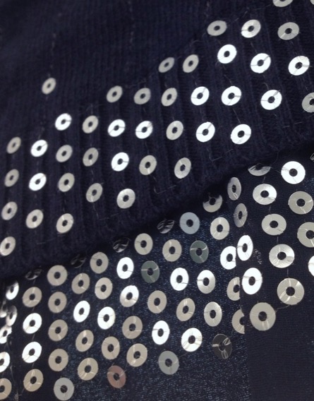 IDEXE flitteres sötétkék vékony pulóver